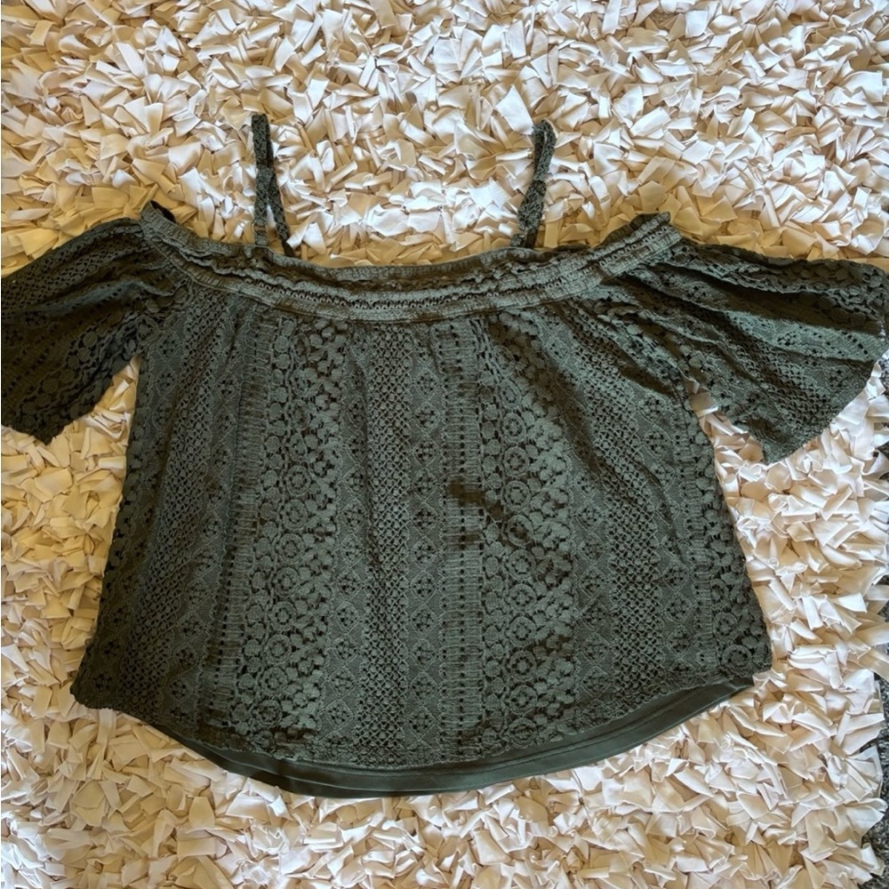 by & by Olive Lace Off-Shoulder Blouse